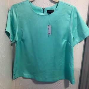 The Limited crop top blouse- sea foam green